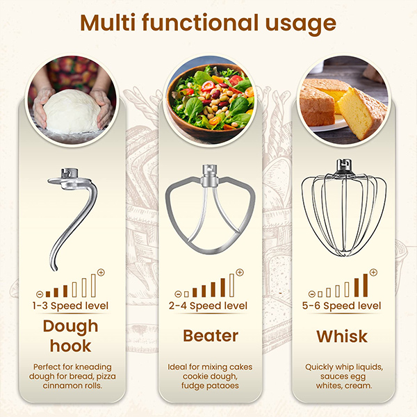 AGARO Regency Stand Mixer - 1400W Powerful & Multi-Functional-1