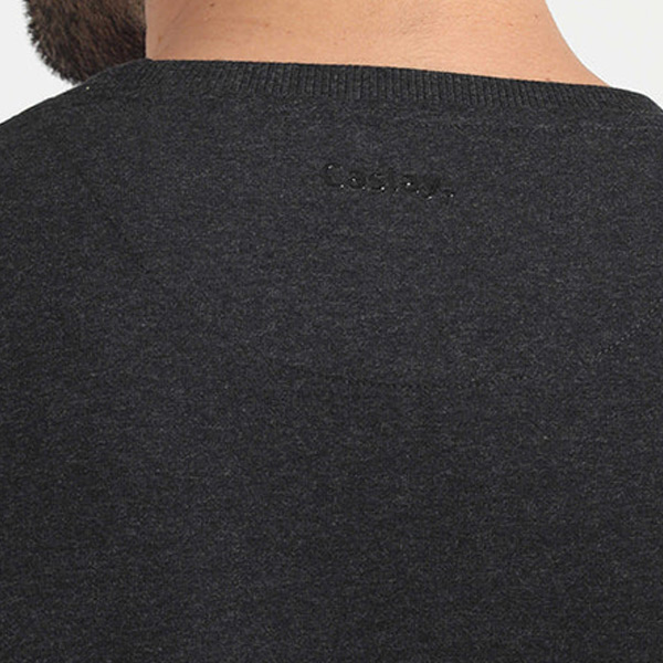 Caslay Sweat Tee (Charcoal Melange)-4