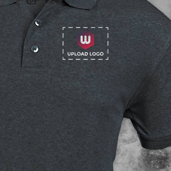Scott Young Polo T-shirt for Men (Charcoal Grey) - Custom Logo Left Chest & Right Arm-2