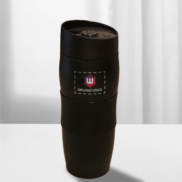 Black Steel Coffee Mug - Customized with Logo