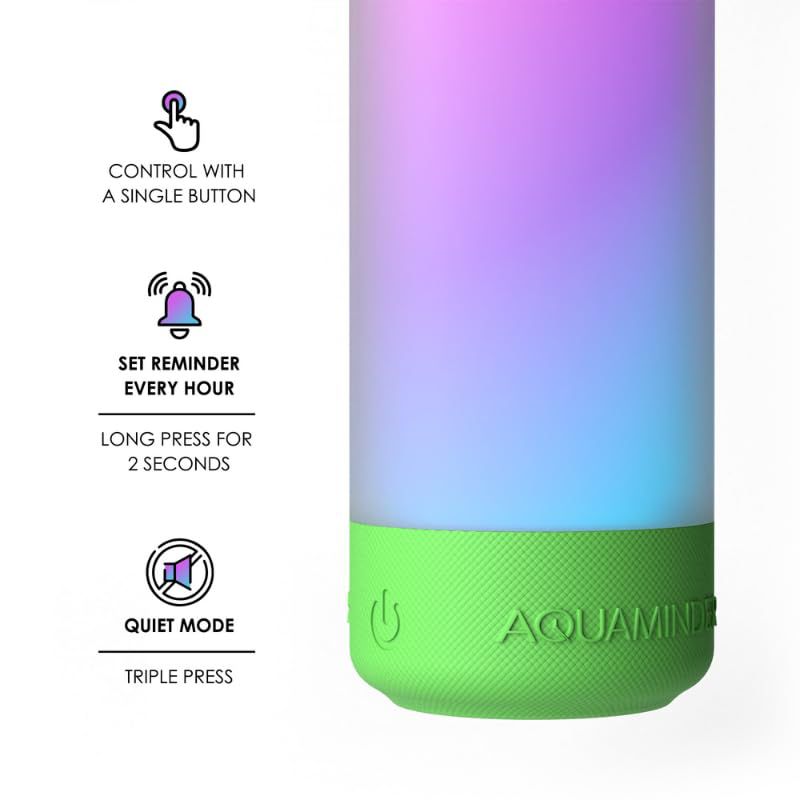Aquaminder Smart Water Bottle with Smart Sipper Indus 770ml - Pink-6