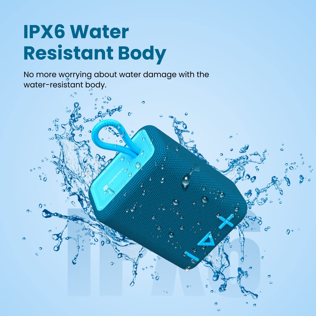 Portronics Breeze 4 Portable 5W Speaker with Mic, 8Hrs Playback (Blue)-2