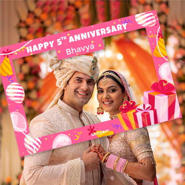 Selfie Booth Frame for Anniversary with Custom Name & year-1