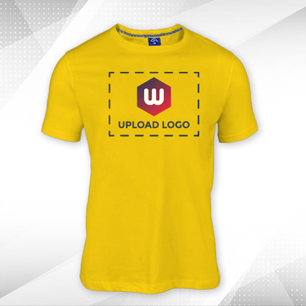 Ruffty Crew Neck Cotton T-shirt for Men Sunflower(Yellow) - Custom Logo