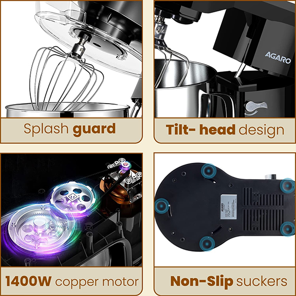 AGARO Regency Stand Mixer - 1400W Powerful & Multi-Functional-2