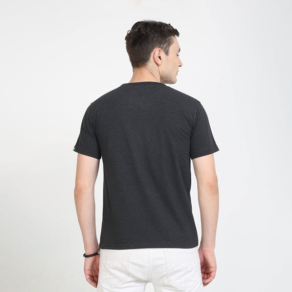 Caslay Crew Neck T-Shirt (Charcoal Melange)-4