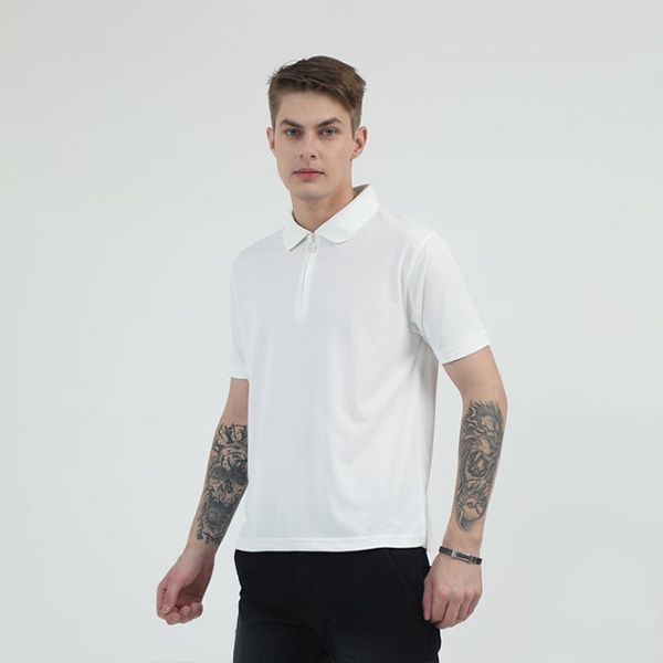 Caslay Quick Dry Polo T-Shirt (Salt White)-3