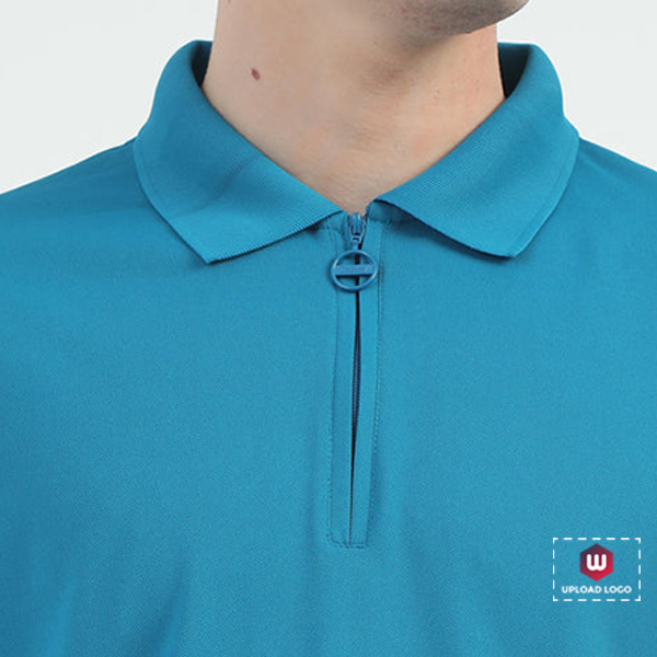 Caslay Quick Dry Polo T-Shirt (Azure Blue)-3