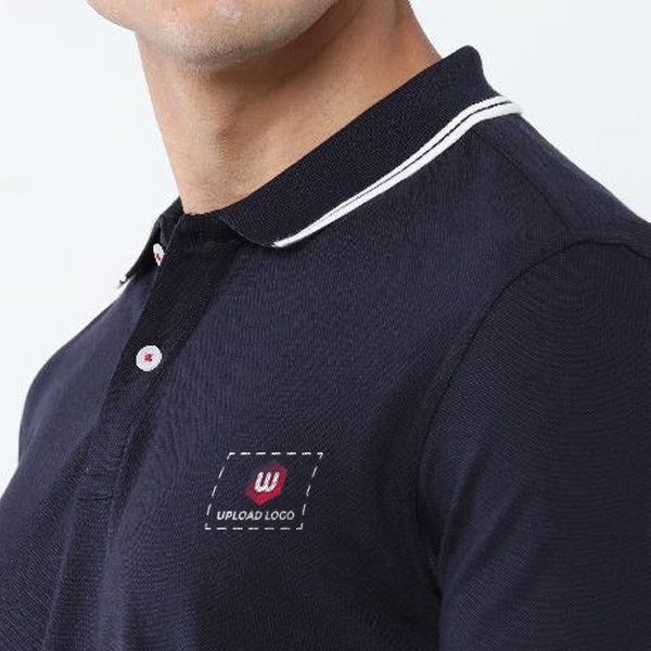 Allen Solly Men’s T-Shirt – Navy Blue | 100% Cotton | Corporate Gifting-1