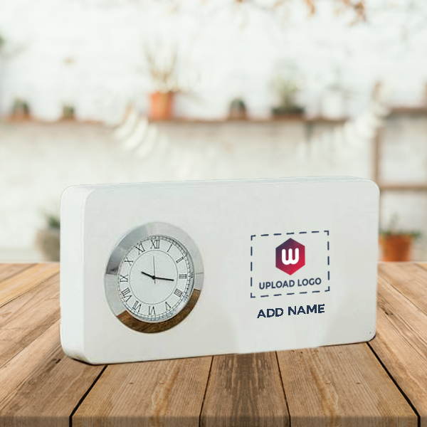 Elegant Table Clock – Personalized with Logo & Name-1