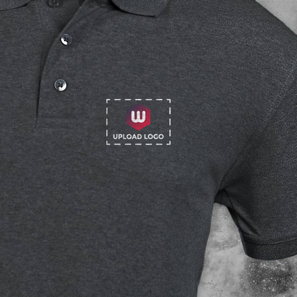 AWG Solid Polo T-shirt for Men Charcoal Grey – Custom Logo-1