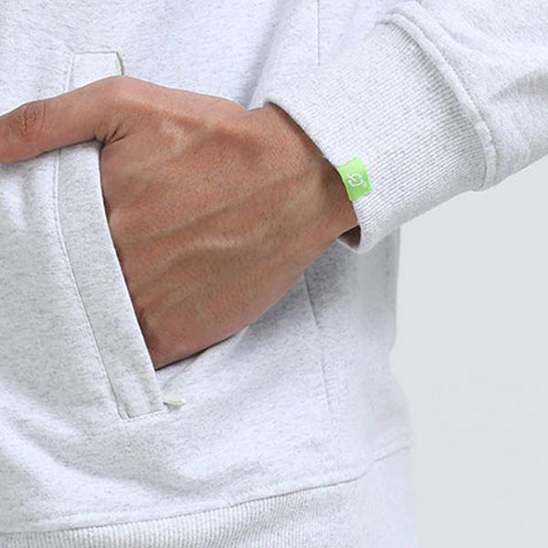 Caslay High Neck Jacket with Custom Logo (White Melange)-3