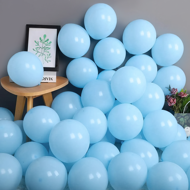 Pastel Blue Balloons decoration for boys pack of 50 pcs
