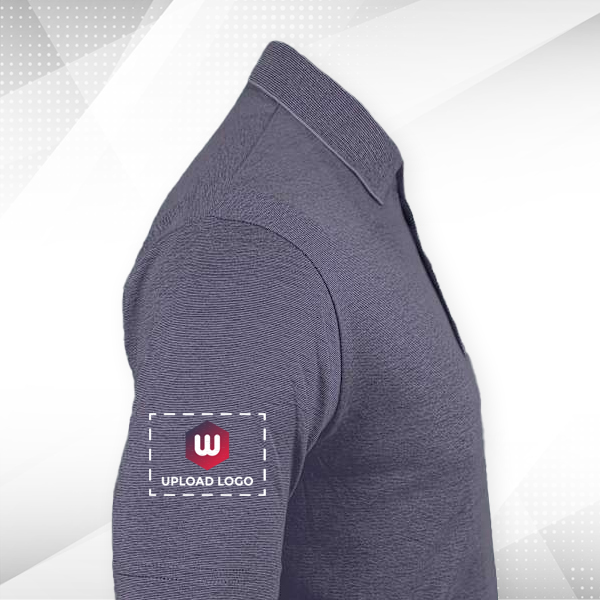 Classic Golf Polo T-shirt for Men  Navy Blue – Custom Logo Left Chest & Right Arm-1