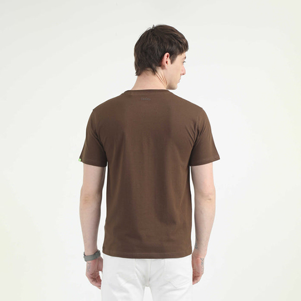 Caslay Organic Crew Neck T-Shirt (Chocolate)-2