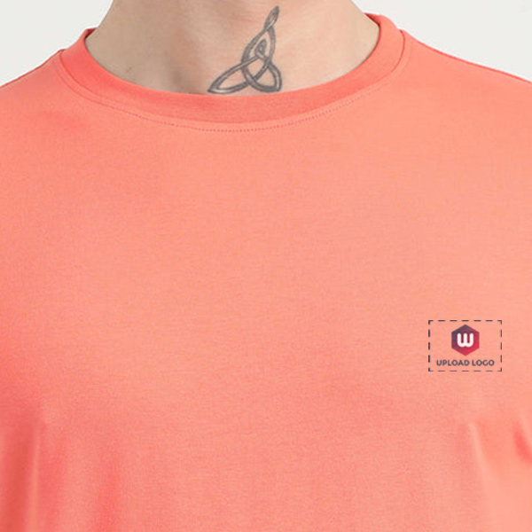 Caslay Organic Crew Neck T-Shirt (Coral)-4