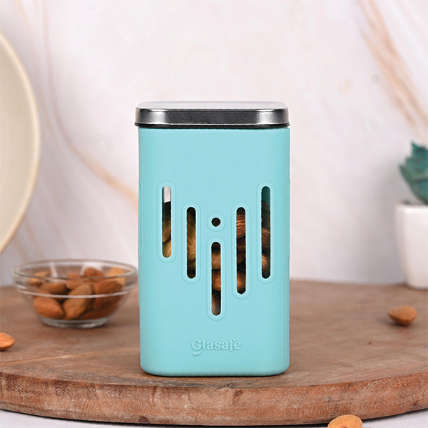 Glasafe HEALTHY MUNCHING COMBO Glass Container with Silicone Sleeve (250ml) 4pcs - Mellow Mist-0