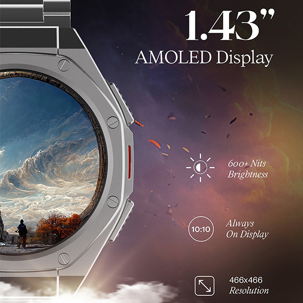 boAt  Enigma X600 Smartwatch with 1.43" Amoled Display-1