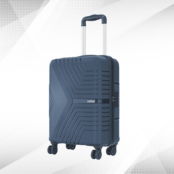 Safari Viber Trolley Bag (Navy Blue)
