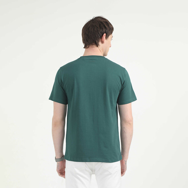 Caslay Organic Crew Neck T-Shirt (Forest Green)-2