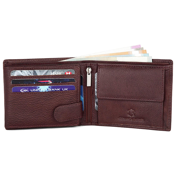WILDHORN MACON Leather Wallet & Pen Gift Set (Royal Maroon)-3