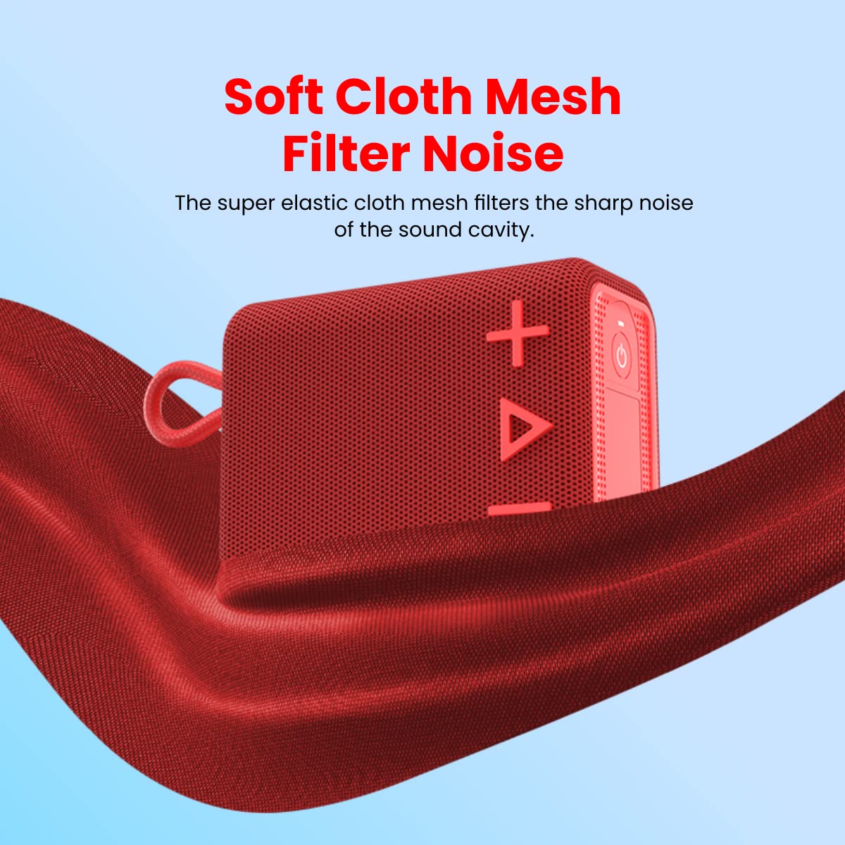 Portronics Breeze 4 Portable 5W Speaker with Mic, 8Hrs Playback (Red)-4