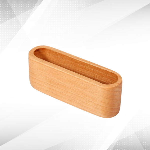 Wooden Business Card Holder & Pen Stand-3