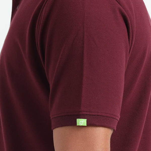 Caslay Organic Polo T-Shirt (Maroon)-4