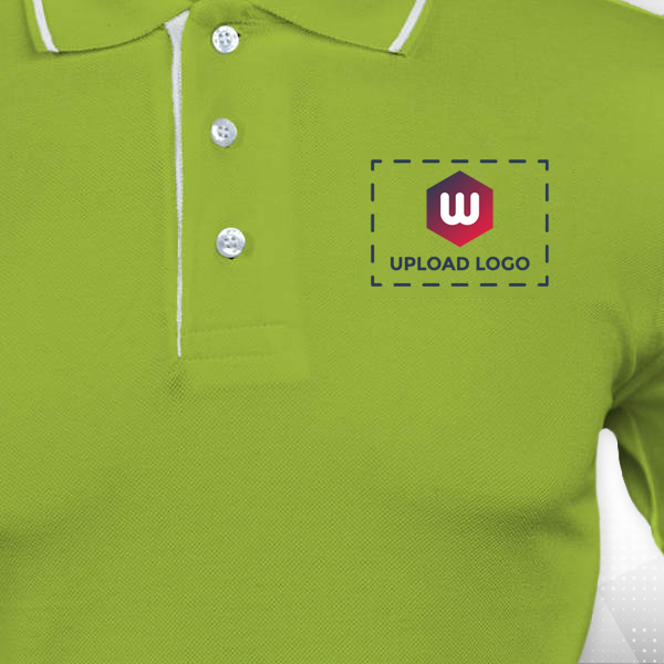 Highline Polo T-shirt for Men Apple Green – Custom Logo Left Chest & Right Arm-2
