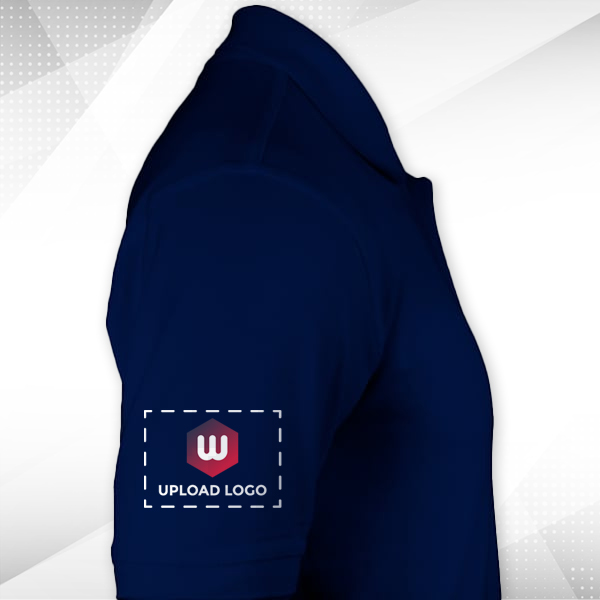 Embroidered Classic Polo T-shirt for Men Navy Blue – Custom Logo Left Chest & Right Arm-1