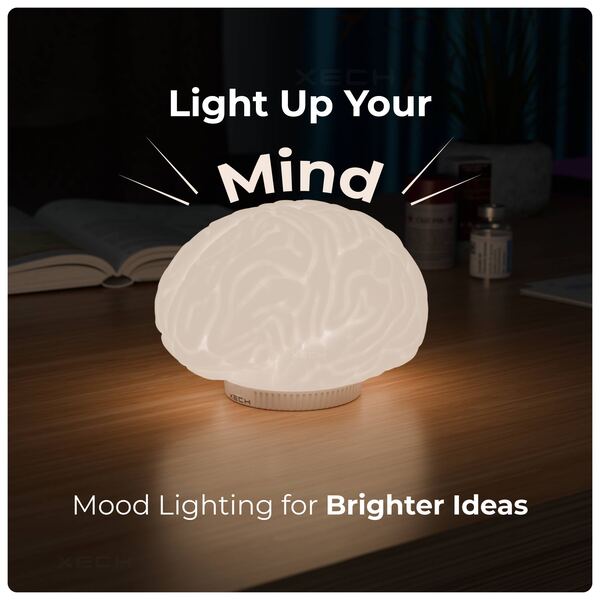 XECH Brain Lamp Premium Ambient RGB Desk Light – Custom Branding Unique Corporate Gift-1