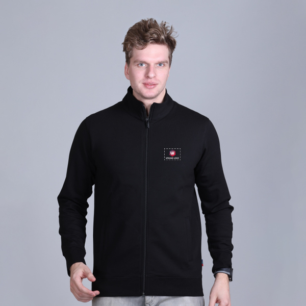 Indian Terrain Full Zipper Lycra Jacket - Black