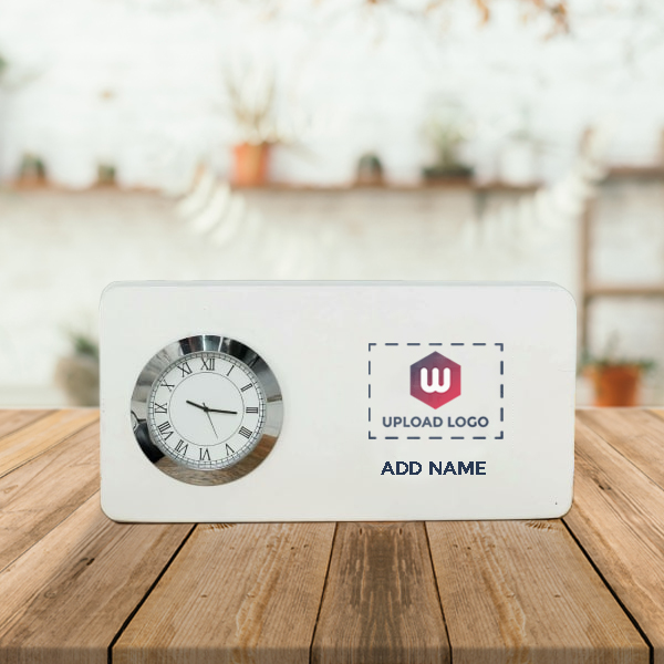 Elegant Table Clock – Personalized with Logo & Name