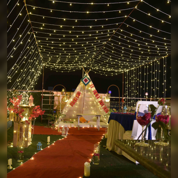 Private Rooftop Cabana Setup