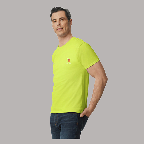 Gildan Softstyle Midweight Adult Round Neck T-Shirt Safety Green-1