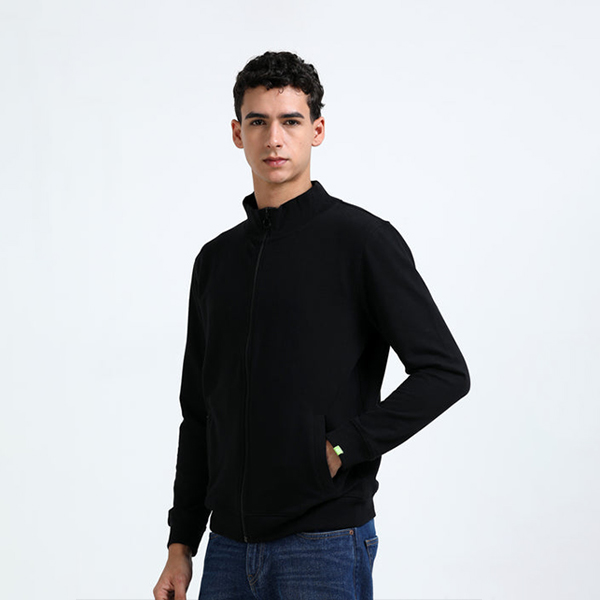 Caslay High Neck Jacket with Custom Logo (Black)-2