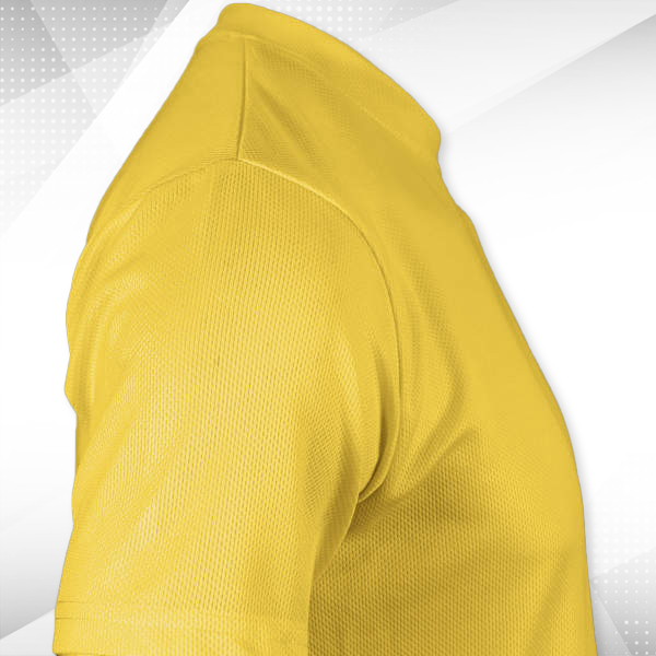 ACTI-RUNN Premium Men's Polyester T-Shirt (Golden Yellow)– Custom Logo-1