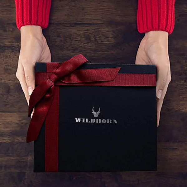 WILDHORN SANFORD Premium Leather Wallet, Keychain & Pen Gift Set for Men (Blue)-6