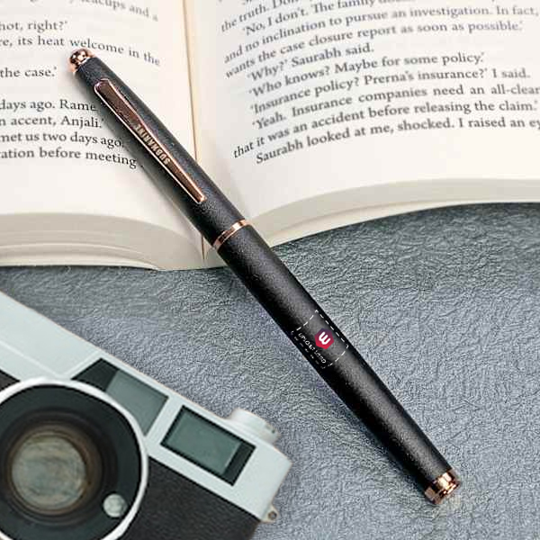 Rose Gold Roller Pen - Personalized Logo-0