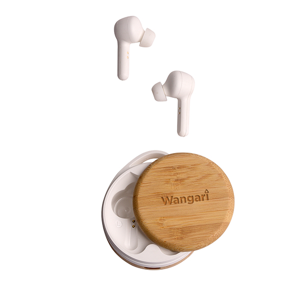 Wangari Cherry Bamboo Wireless Earbuds-4