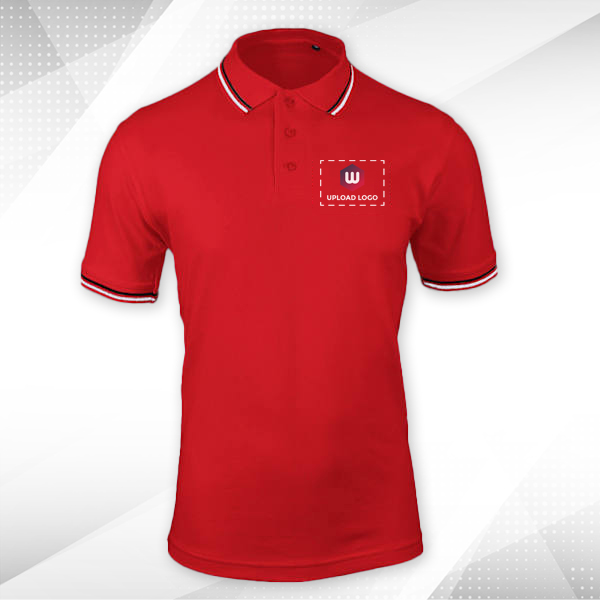 AWG Sport Giza Polo T-shirt for Men Red – Custom Logo Left Chest