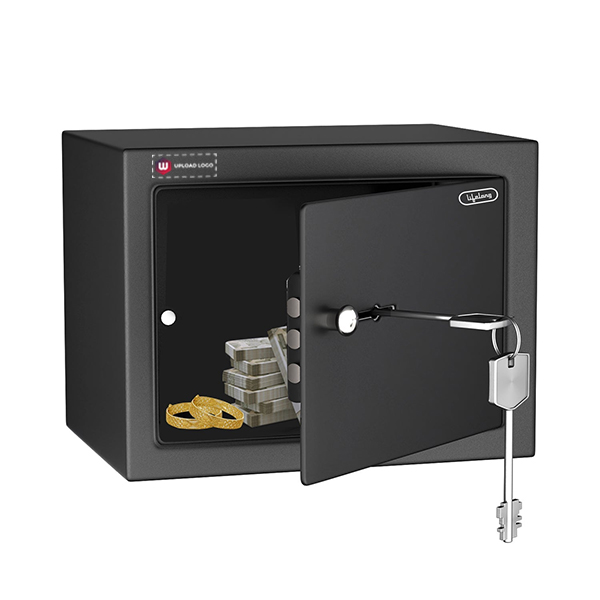 Lifelong Home Safe Locker with Key for Home, 8.6 Litre Capacity, 3 Live Bolts, 5mm Sturdy Metal Door (LLHSM01, Black)-0