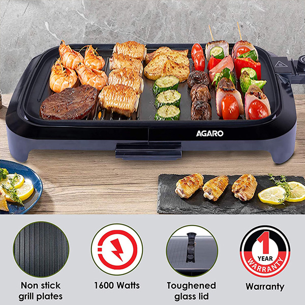 AGARO BBQ Griller 1600 Watt -Black-2