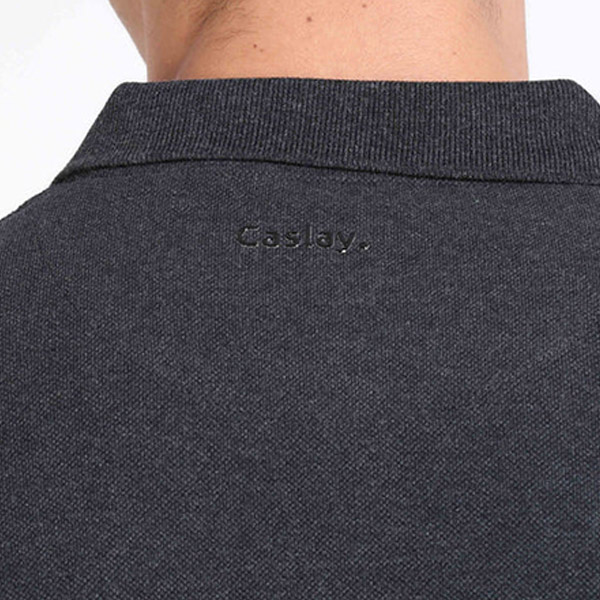 Caslay Polo T-Shirt (Charcoal Melange)-6