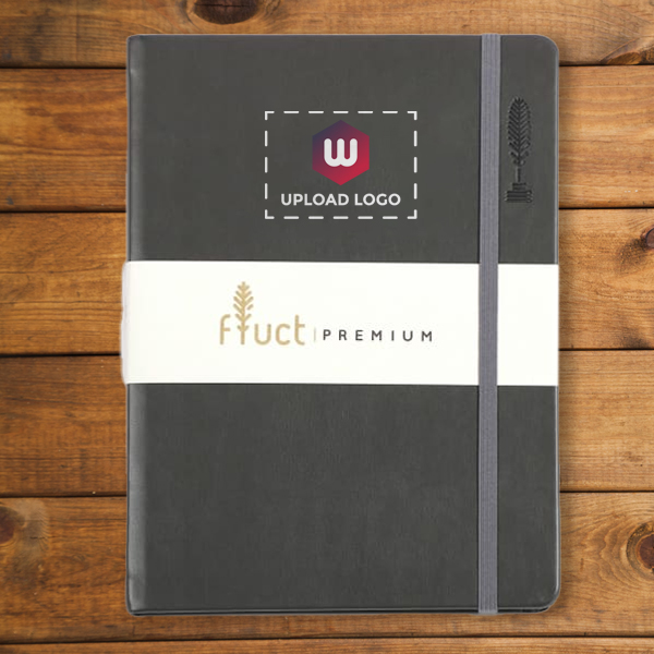 Fluct A5 Premium Grey Diary - Customizable with Logo