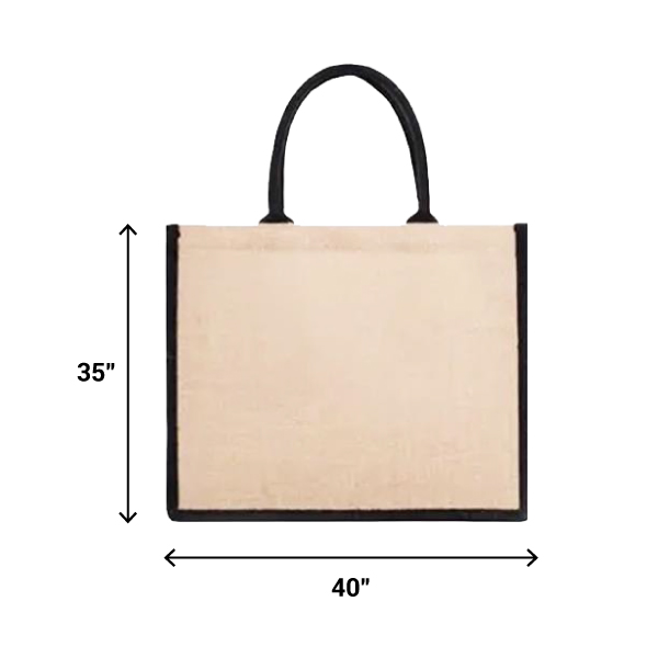 JUTELINE Jute Bag | Full Size  and Large Handles | Size - 40*35*15 cm-1