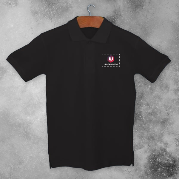 Six Degrees Cotton Polo T-shirt for Men (Black) - Custom Logo Left Chest-3
