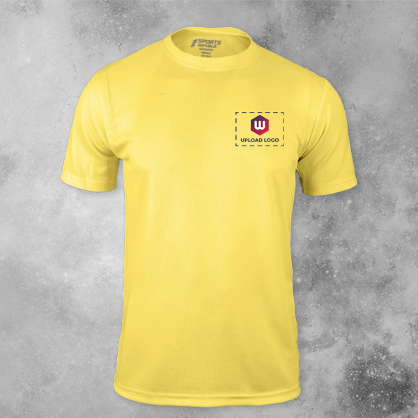 ACTI-RUNN Premium Men's Polyester T-Shirt (Lemon Yellow)– Custom Logo