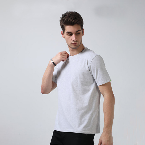 Caslay Crew Neck T-Shirt (White Melange)-3