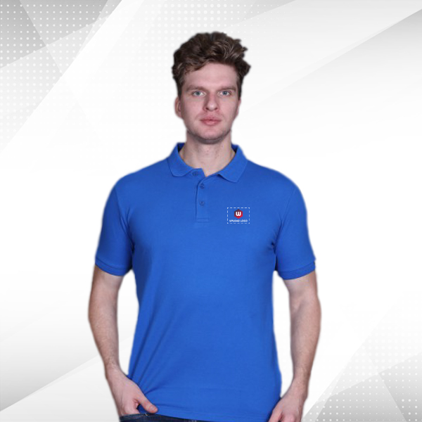 Jacquard Collar Solid - Cobalt T-shirt